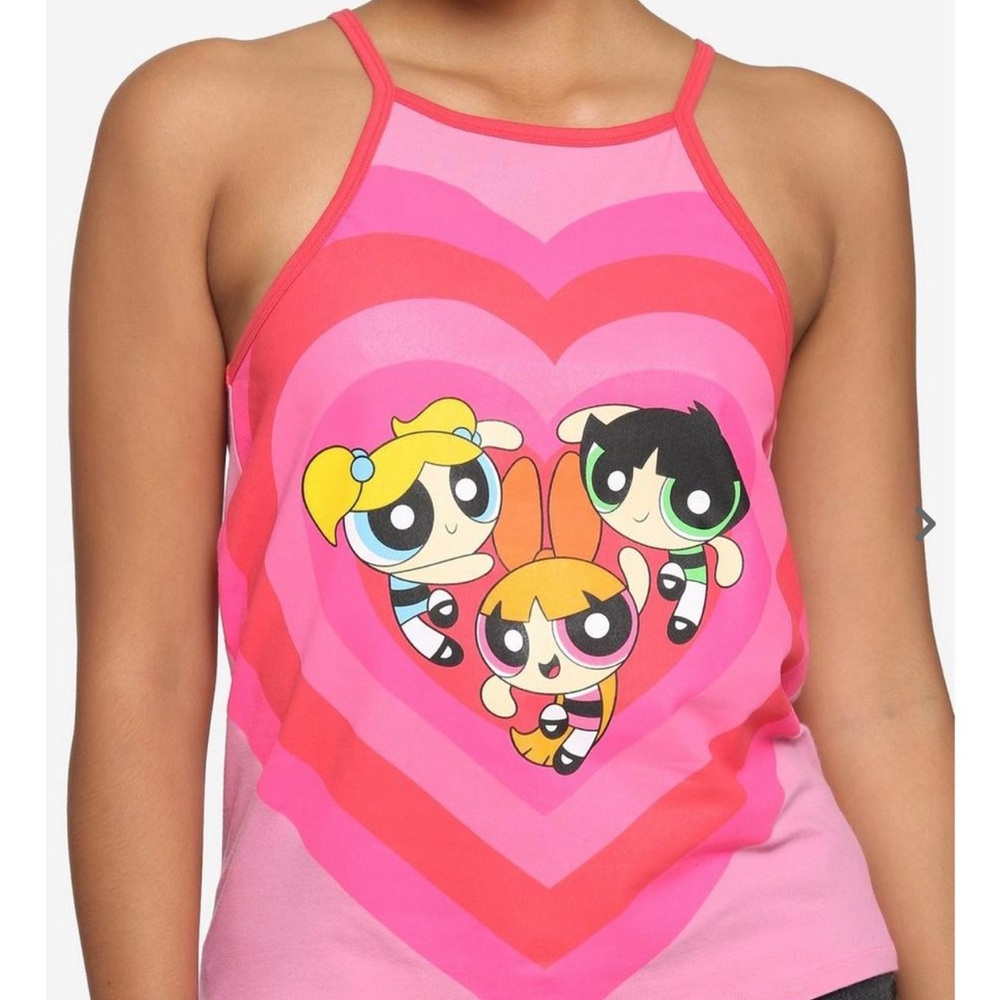 Pink Power puff girls Halter Tank top